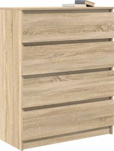 vidaXL Komoda Sonoma Oak 80x35x99 cm Drewno klejone 4