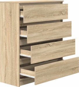 vidaXL Komoda Sonoma Oak 80x35x99 cm Drewno klejone 5