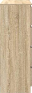 vidaXL Komoda Sonoma Oak 80x35x99 cm Drewno klejone 7