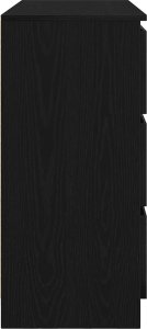 vidaXL Komoda Czarny Dąb 100x35x76 cm Drewno klejone (3328499) 7