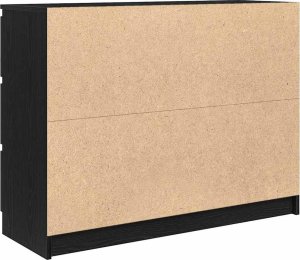 vidaXL Komoda Czarny Dąb 100x35x76 cm Drewno klejone (3328499) 8