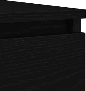 vidaXL Komoda Czarny Dąb 100x35x76 cm Drewno klejone (3328499) 9