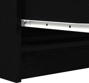 vidaXL Komoda Czarny Dąb 100x35x76 cm Drewno klejone (3328499) 10