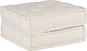 vidaXL Pufa modułowa kremowa 70x70x36 Tkanina 1