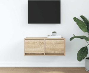 vidaXL Szafka RTV Sonoma Oak 60x31x25,5 cm Drewno klejone 3