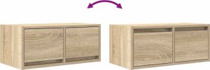 vidaXL Szafka RTV Sonoma Oak 60x31x25,5 cm Drewno klejone 9
