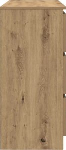 vidaXL Komoda Artisan Dąb 100x35x76 cm Drewno klejone 7