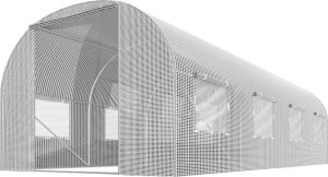 Tunel ogrodowy 3 x 4,5 m (13,5m2) biały Plonos 2
