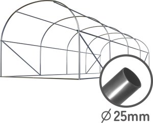 Tunel ogrodowy 3 x 4,5 m (13,5m2) biały Plonos 6