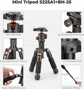 Statyw K&F Concept S225A1 z głowicą kulową BH-25 2