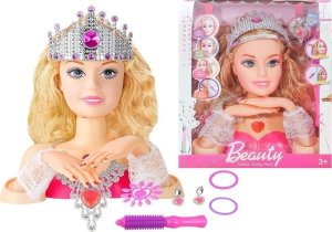 Głowa Lalki do Stylizacji z Koroną + Akcesoria LEAN Toys 1