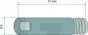 ABICOR BINZEL Końcówka Prądowa BINZEL M6x25 1,0 140.0253 10 szt 8