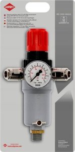 Reduktor ciśnienia 1/2" 12bar ze złączami i manometrem Airpress 4300210 1