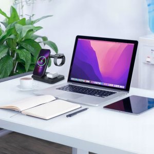 TECH-PROTECT QI15W-A37 3IN1 WIRELESS CHARGER FOR ANDROID & APPLE BLACK 2