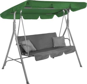 Daszek do huśtawki ogrodowej, zadaszenie hustawki 165x110 cm ciemnozielony UNIWERSALNY 2