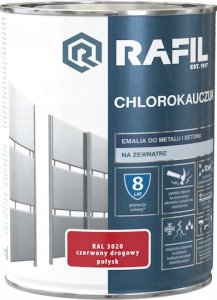 Emalia chlorokauczukowa do metalu Rafil 0,9 l odcienie czerwieni połysk 1