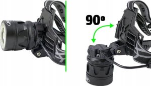 LATARKA CZOŁOWA NA GŁOWĘ 800lm 5W COB ŁADOWARKA 2