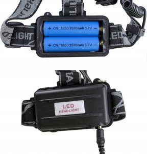 LATARKA CZOŁOWA NA GŁOWĘ 800lm 5W COB ŁADOWARKA 5