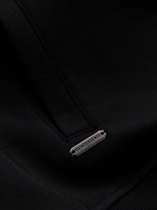 Bawełniana rozpinana męska bluza dresowa bomberka  czarna V5 OM-SSZP-0215 S 8