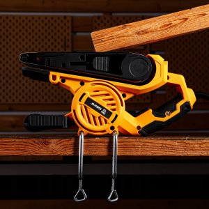 SZLIFIERKA TAŚMOWA SIECIOWA DO DREWNA 1010W CZYSZCZARKA TAŚMÓWKA MOCNA DEKO 4