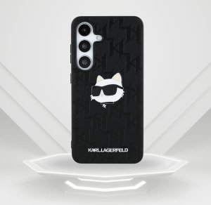 Etui Karl Lagerfeld Leather Monogram Pin  Logo Choupette Head Samsung Galaxy S25 czarny 11