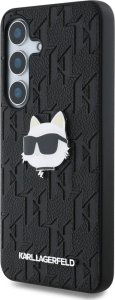 Etui Karl Lagerfeld Leather Monogram Pin  Logo Choupette Head Samsung Galaxy S25 czarny 2