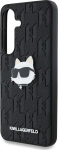 Etui Karl Lagerfeld Leather Monogram Pin  Logo Choupette Head Samsung Galaxy S25 czarny 6