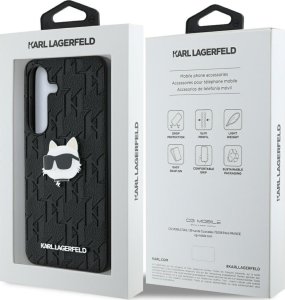 Etui Karl Lagerfeld Leather Monogram Pin  Logo Choupette Head Samsung Galaxy S25 czarny 8