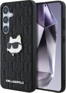 Etui Karl Lagerfeld Leather Monogram Pin  Logo Choupette Head Samsung Galaxy S25 czarny 10