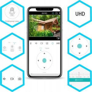 Zewnętrzna Kamera WIFI Obrotowa 1080p POLSKA APLIKACJA ŚLEDZENIE FULL HD SD 10