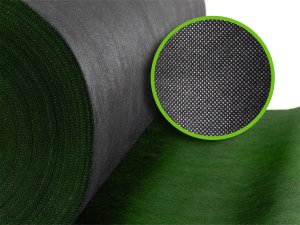 Agrowłóknina ogrodowa 1,6 m x 50 m 90 g/m2 + 100 szpilek Plonos - czarno-zielona 7