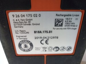 Akumulator Li-Ion Fein 18 V 6 Ah 4