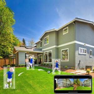 Zewnętrzna Kamera IP WiFi 8MPx TUYA SMART Ultra HD 4K ZOOM SD LED AUDIO SD [BLACK-TUBE] 3