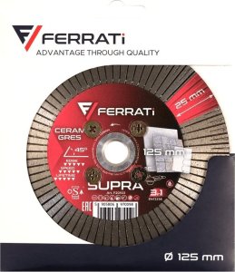 Tarcza tnąca szlifująca do ceramiki i kamienia 125mm M14F SUPRA FERRATI 3