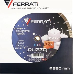 FERRATI tarcza do cięcia betonu i materiałów budowlanych RUZZO 350mm 3