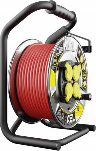 Przedłużacz bębnowy Plast-Rol 30 m 4 szt. gniazd czerwony 3