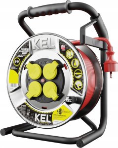 Przedłużacz bębnowy Plast-Rol 30 m 4 szt. gniazd czerwony 5