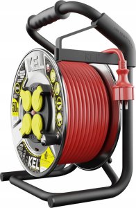 Przedłużacz bębnowy Plast-Rol 30 m 4 szt. gniazd czerwony 6