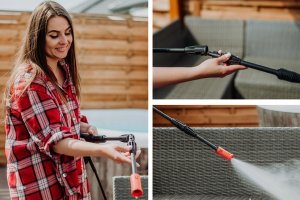MYJKA CIŚNIENIOWA 230BAR ZESTAW Z T-RACER PIANOWNICA TURBO DYSZA LANCA MOC 9