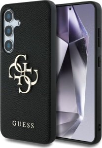 Guess Grained Big 4G Logo Small Classic Logo case for Samsung Galaxy S25 black 1