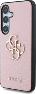Guess Grained Big 4G Logo Small Classic Logo case for Samsung Galaxy S25 pink 2