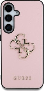 Guess Grained Big 4G Logo Small Classic Logo case for Samsung Galaxy S25 pink 3