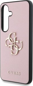 Guess Grained Big 4G Logo Small Classic Logo case for Samsung Galaxy S25 pink 6