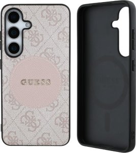 Guess 4G Round Patch Classic Logo MagSafe Case for Samsung Galaxy S25 Plus Pink 11