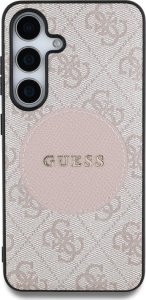 Guess 4G Round Patch Classic Logo MagSafe Case for Samsung Galaxy S25 Plus Pink 3