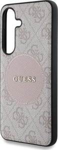 Guess 4G Round Patch Classic Logo MagSafe Case for Samsung Galaxy S25 Plus Pink 6