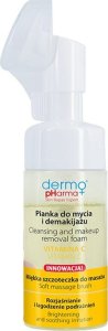 DERMO PHARMA+ Pianka do mycia i demakijażu twarzy ze szczoteczką - Witamina C 125 ml 1