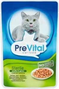 PREVITAL -Karma dla kotów sterylizovanych - 4 smaki - kurczak, cielęcina, łosoś, drób - Pełnoporcjowa karma dla dorosłych kotów -96x100g 2
