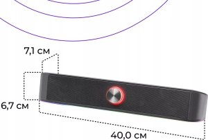 Defender Soundbar Z10, 2.0, 6W, czarny, regulacja g�o�no�ci, Pod�wietlenie LED, USB/Bluetooth, 80Hz-20kHz 13