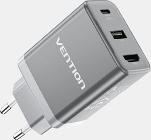 Ładowarka sieciowa Vention FJAH0-EU USB(C+A)+HDMI GaN (60W/5W/4K@60Hz) (szara) 11